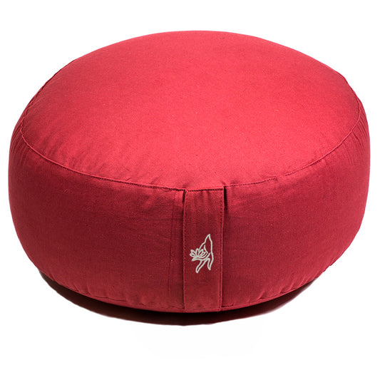 Meditation cushion red organic cotton (OCS)
