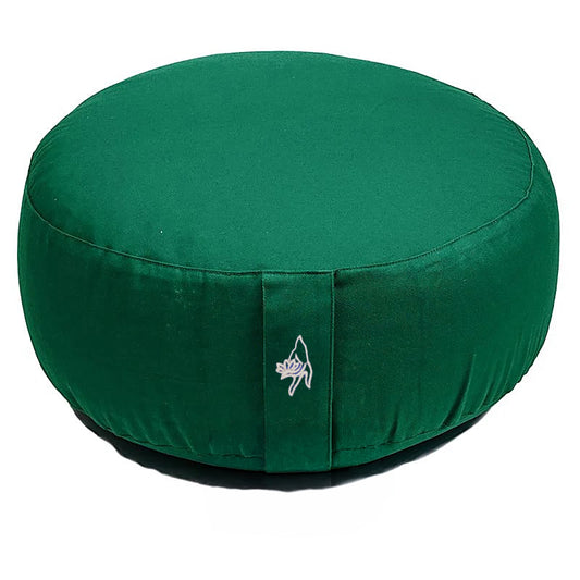 Meditation cushion dark green organic cotton (OCS)