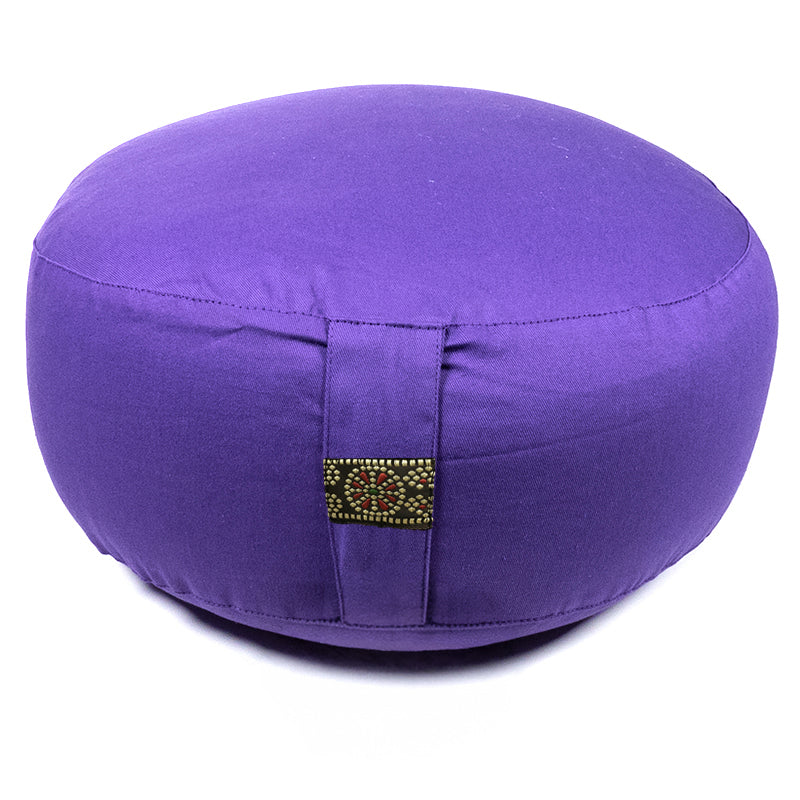 Meditation cushion purple organic cotton (OCS)