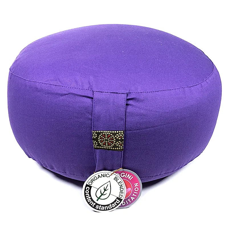 Coussin de méditation violet coton BIO (OCS)