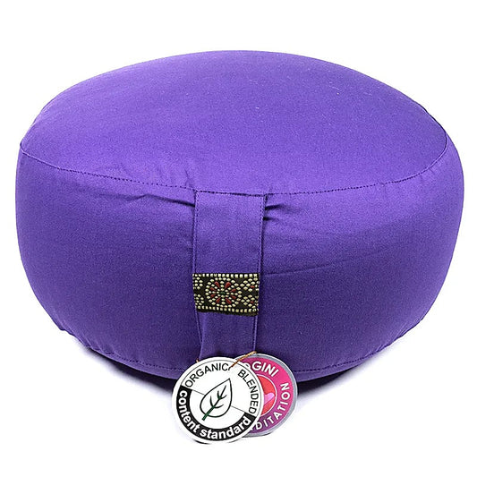 Meditatiekussen violet biokatoen (OCS)