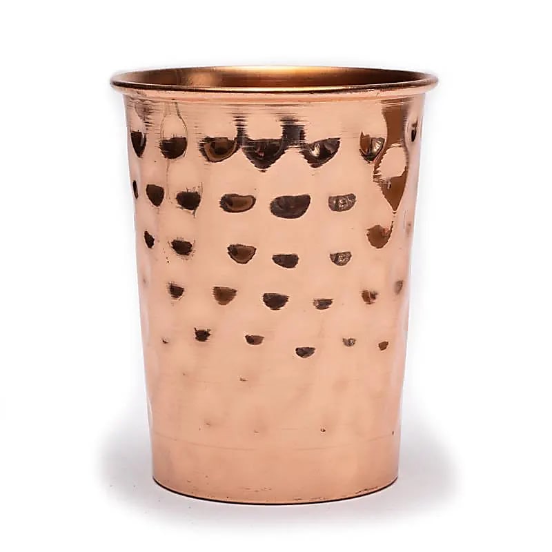 Copper cup hammered