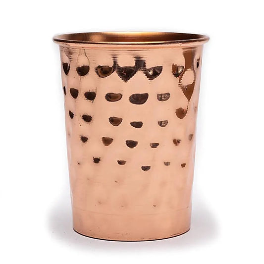 Copper cup hammered