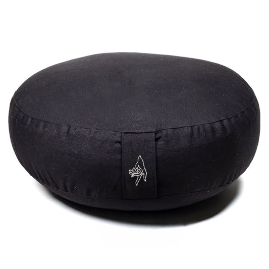 Cuscino meditazione basso nero cotone organico (OCS)