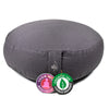 Meditationskissen anthrazit flach Baumwolle BIO (OCS)