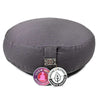 Coussin méditation modèle bas anthracite coton BIO (OCS)