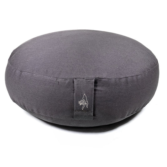 Cuscino meditazione basso antracite cotone organico (OCS)