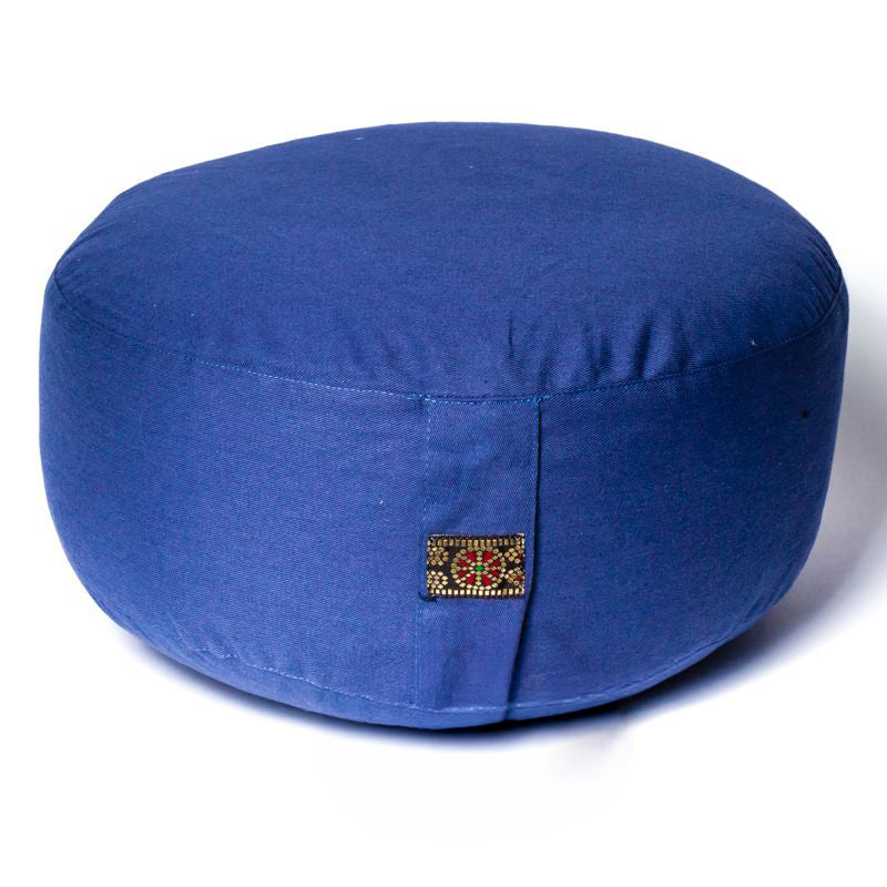 Cojín de meditación azul pizarra de algodón BIO