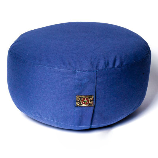 Cuscino meditazione blu ardesia cotone organico (OCS)