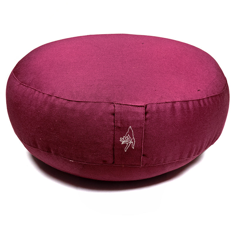 Meditatiekussen aubergine lager model biokatoen (OCS)