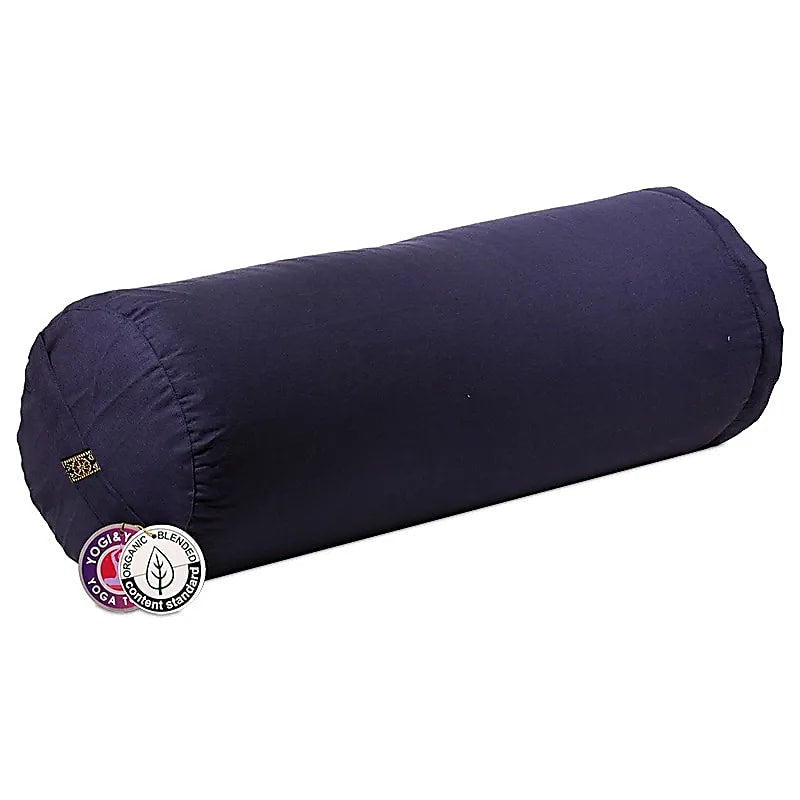 Coussin cylindrique Bleu foncé coton BIO (OCS)