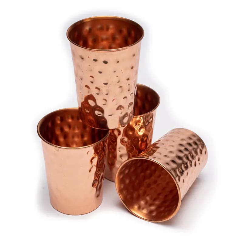 Copper cup hammered