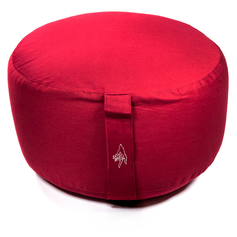 Meditation cushion XL red organic cotton (OCS)