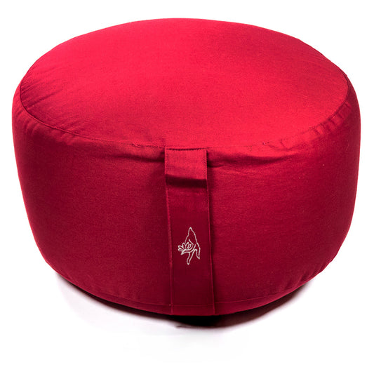 Meditation cushion XL red organic cotton (OCS)