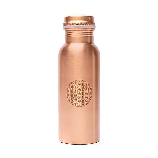 Copper bottle Flower of Life laser engraved