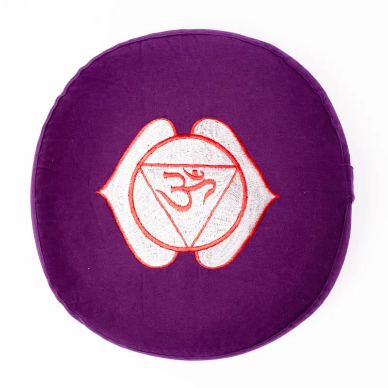 Meditationskissen 6. Chakra bestickt