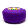 Meditationskissen 7. Chakra bestickt