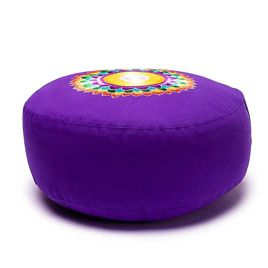 Cojín de meditación 7° chakra bordado