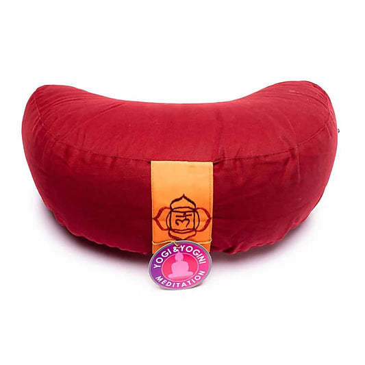 Meditatiekussen rood chakra 1 halve maan