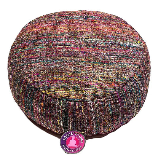 Cuscino meditazione seta vintage multicolore