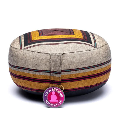 Buy Meditation cushion grey/yellow pattern multi thumb