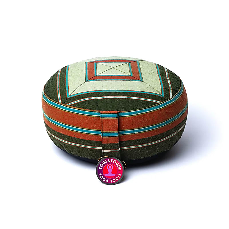 Meditatiekussen crème/rood/groen patroon multi Kopen
