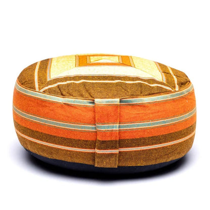 Meditationskissen creme/orange gemustert Baumwolle thumb