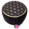 Coussin de méditation vintage fleur de vie athracite