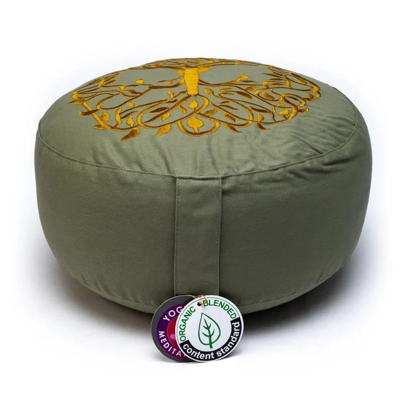 Coussin de méditation Arbre de vie coton BIO (OCS)