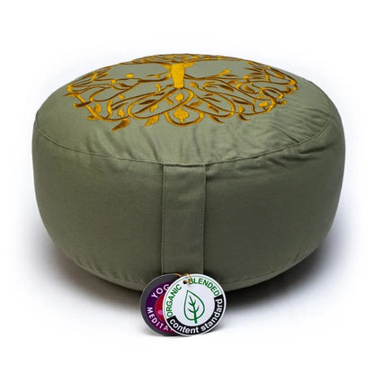 Coussin de méditation Arbre de vie coton BIO (OCS) de gros thumb