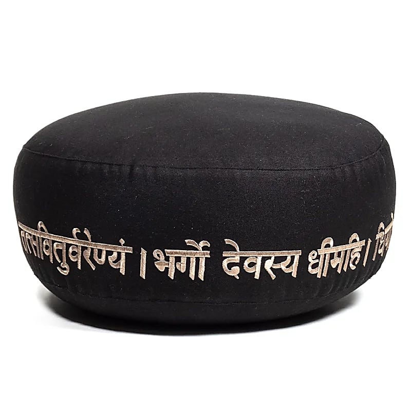 Cojín de meditación Gayatri mantra de algodón BIO (OCS)