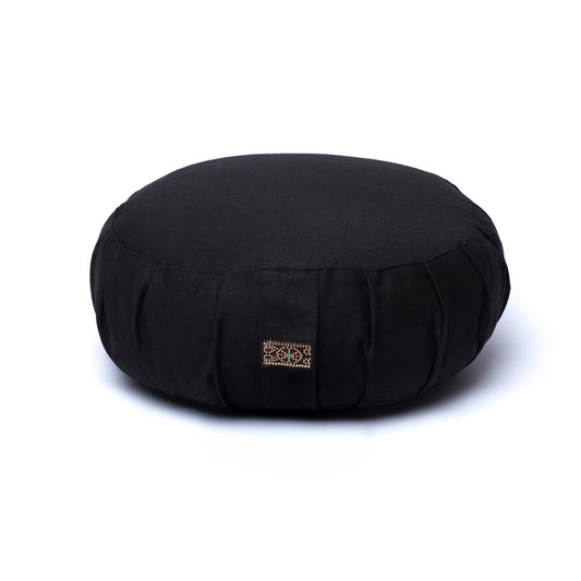 Meditationskissen Zafu schwarz Bio-Baumwolle (OCS)