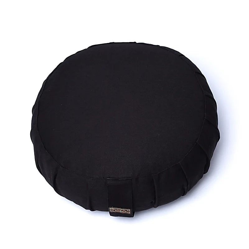 Cojín de meditación zafu negro de algodón orgánico (OCS)