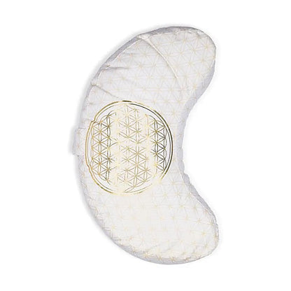 Cuscino meditazione Fiore della vita a mezzaluna cotone organico (OCS) thumb