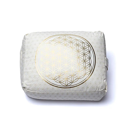 Cojín de meditación/bolster rectangular flor de la vida algodón orgánico (OCS) al por mayor thumb