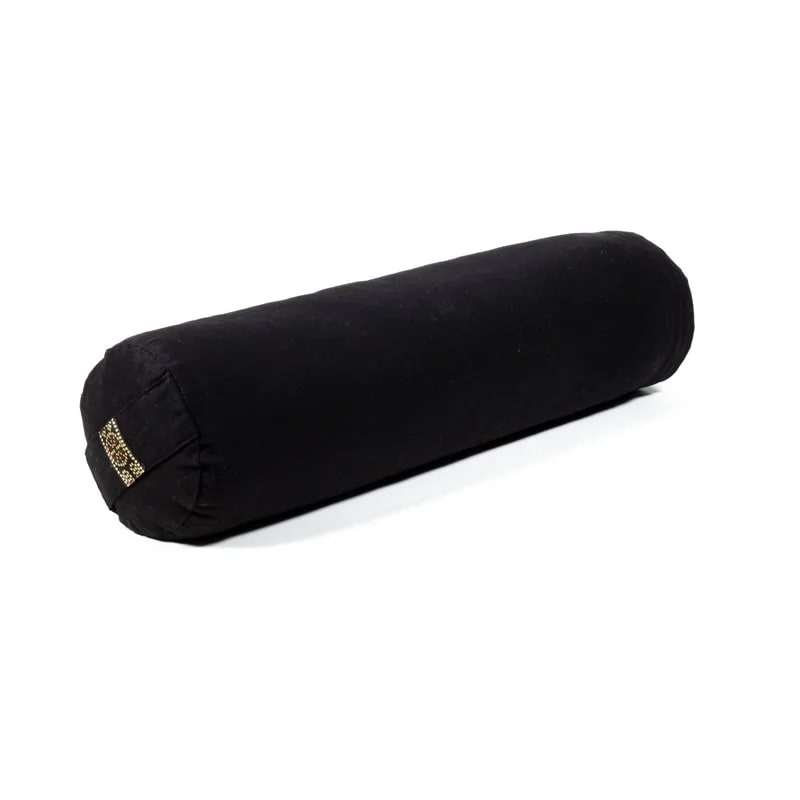 Mini bolster / traversin noir coton BIO (OCS) de gros