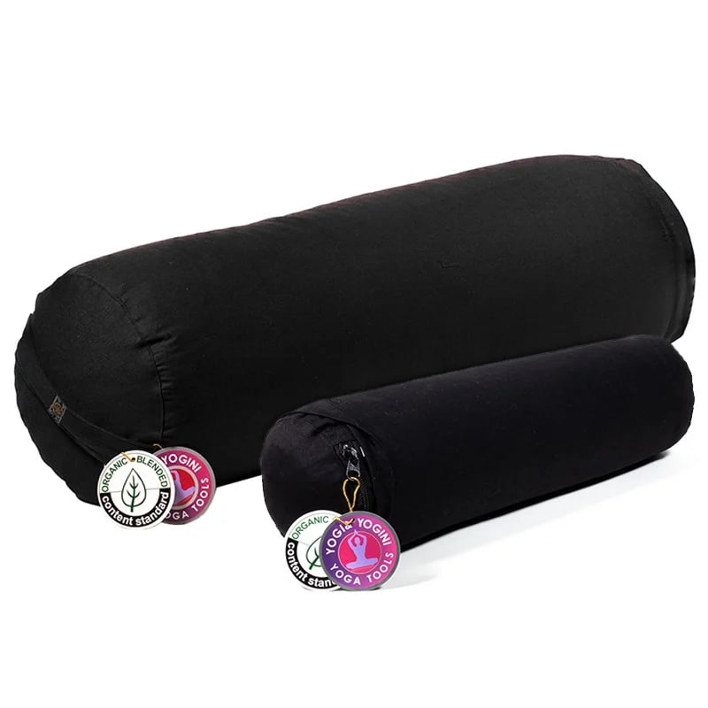 Mini bolster / traversin noir coton BIO (OCS)