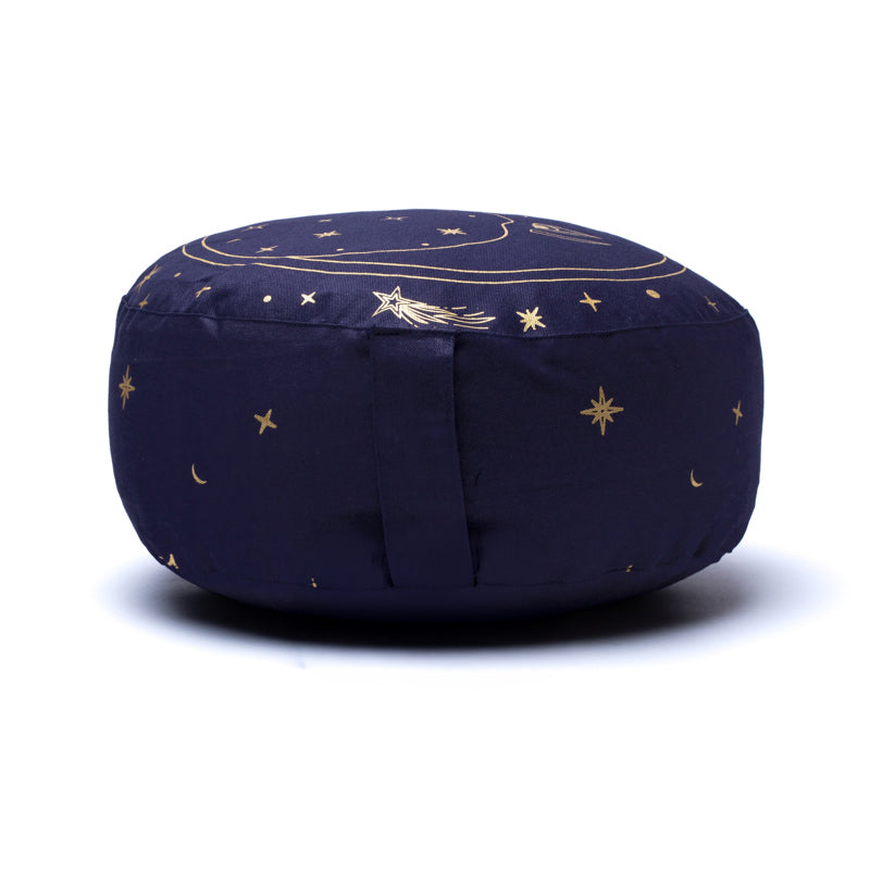 Meditatiekussen maan donkerblauw biokatoen