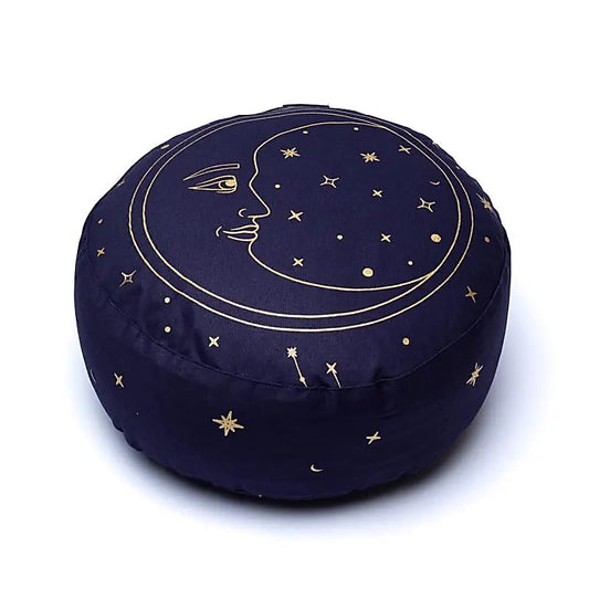 Meditatiekussen maan donkerblauw biokatoen (OCS)