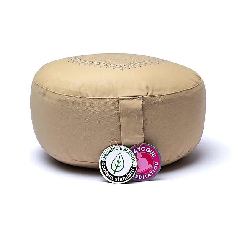 Meditationskissen Herz beige Bio-Baumwolle (OCS)