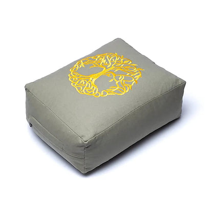 Cojín de meditación/bolster rectangular Árbol de la vida de algodón orgánico (OCS) al por mayor thumb