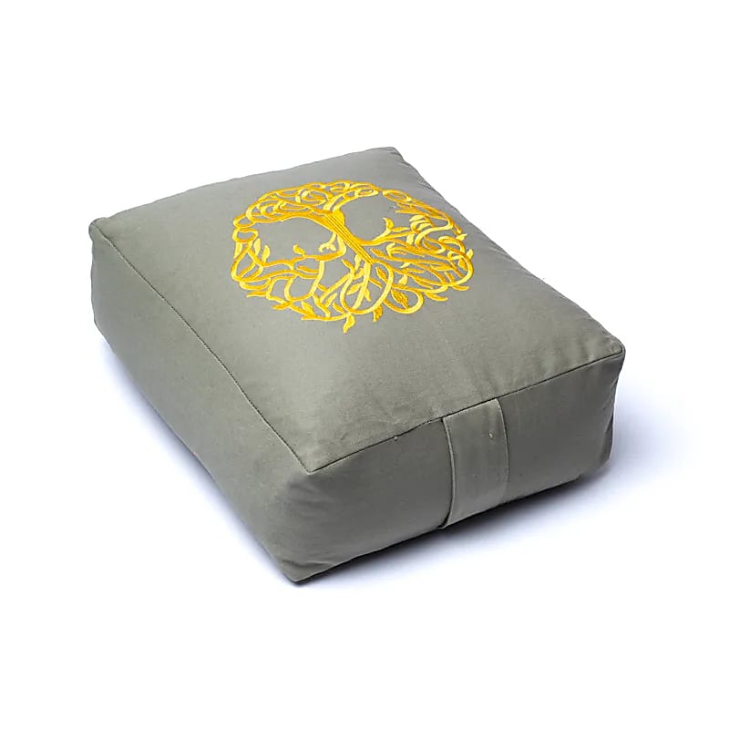 Comprar Cojín de meditación/bolster rectangular Árbol de la vida de algodón orgánico (OCS)