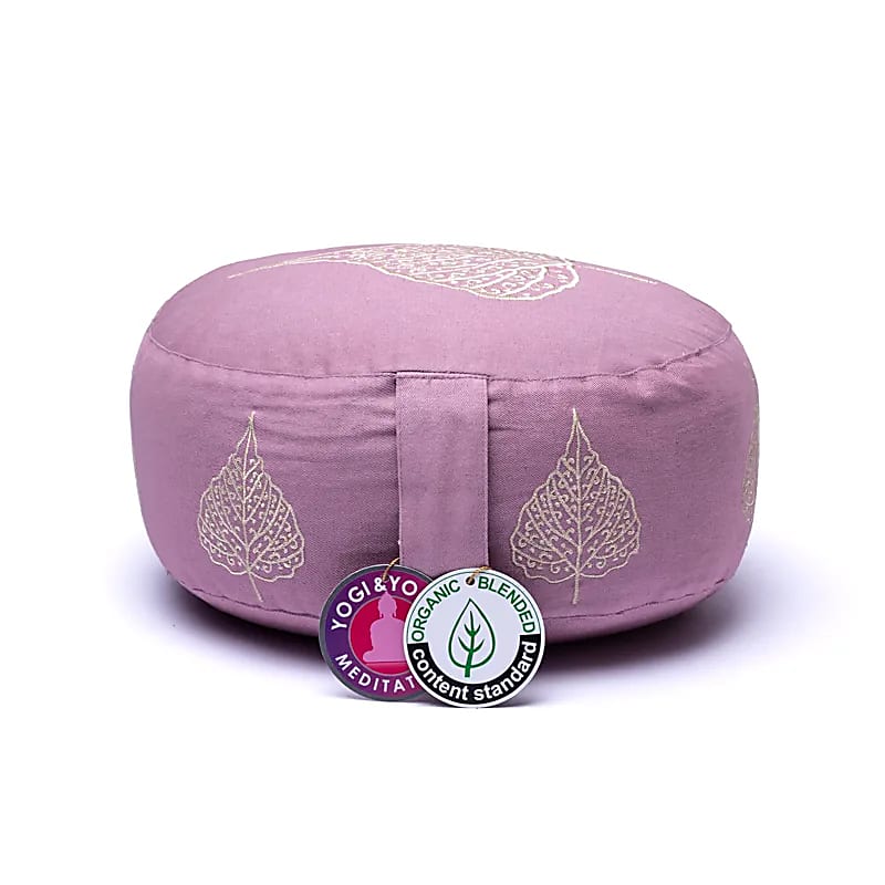 Cuscino meditazione lilla foglia di bodhi cotone organico (OCS)