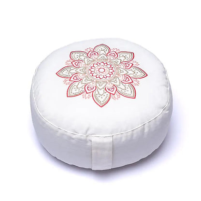 Meditationskissen weiß Mandala BIO Baumwolle (OCS) thumb