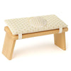 Coussin pour banc de méditation blanc Fleur de Vie avec rembourrage
