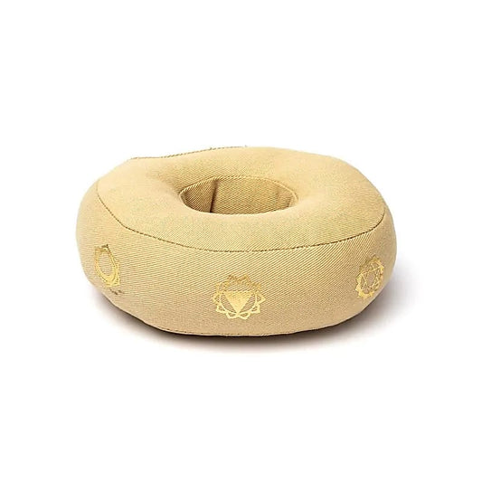 Singing bowl cushion 7 chakras beige S