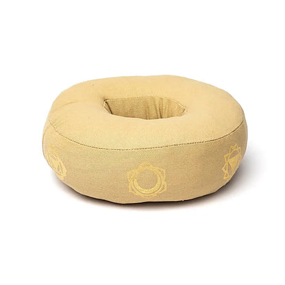 Coussin de bol chantant 7 chakras beige L de gros thumb