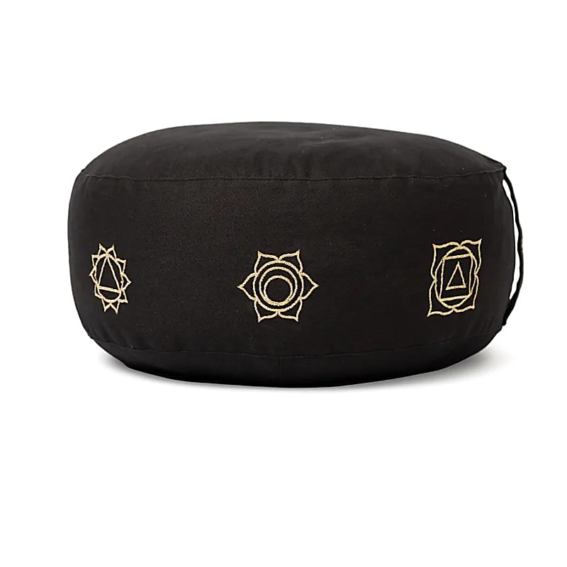 Comprar Cojín de meditación negro 7 chakras algodón orgánico (OCS)