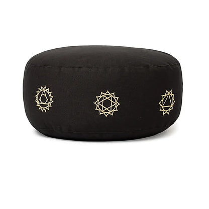 Cojín de meditación negro 7 chakras algodón orgánico (OCS) Algodón thumb