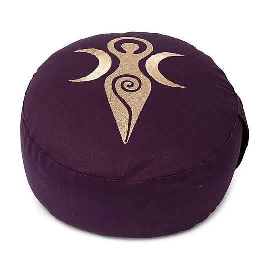 Meditatiekussen donkerpaars goddess biokatoen (OCS)